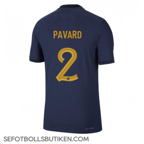 Frankrike Benjamin Pavard #2 Replika Hemma matchkläder VM 2022 Korta ärmar